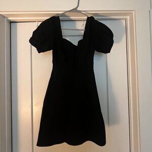 Altar'd State Square Neck Black Dress | Size Small